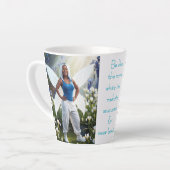 Weiße Iris Fee Milchtasse (Linke Ecke)