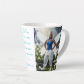 Weiße Iris Fee Milchtasse (Rechte Ecke)
