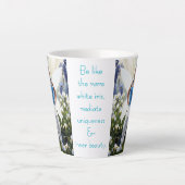 Weiße Iris Fee Milchtasse (Vorderseite)