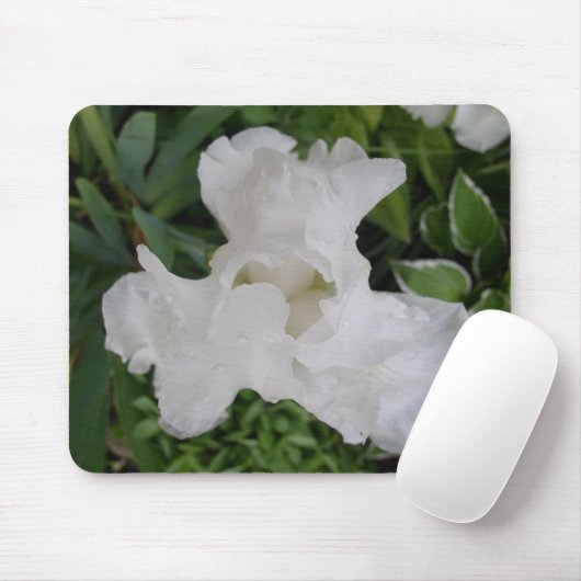 Weiße Iris Mousepad (Mit Mouse)