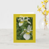 Weiße Iris - Vermisse Dich Karte (Gelbe Blume)