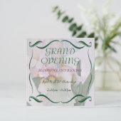 WEISSE IRIS WASSERFARBE BLUME GRAND ÖFFNUNG EINLAD EINLADUNG (Stehend Vorderseite)