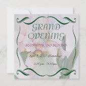 WEISSE IRIS WASSERFARBE BLUME GRAND ÖFFNUNG EINLAD EINLADUNG (Vorderseite)