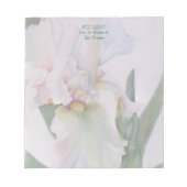 WEISSE IRIS WATERCOLOR BLUME NOTWENDIG PAD NOTIZBLOCK (Vorderseite)