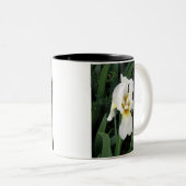 Weiße Iris Zweifarbige Tasse (VorderseiteRechts)