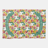 Weiße italienische Windhunde oder Blütenblätter Geschirrtuch (Horizontal)