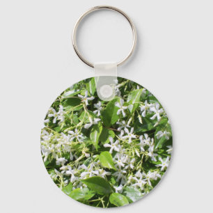 Weiße Jasmin-Blumen Schlüsselanhänger