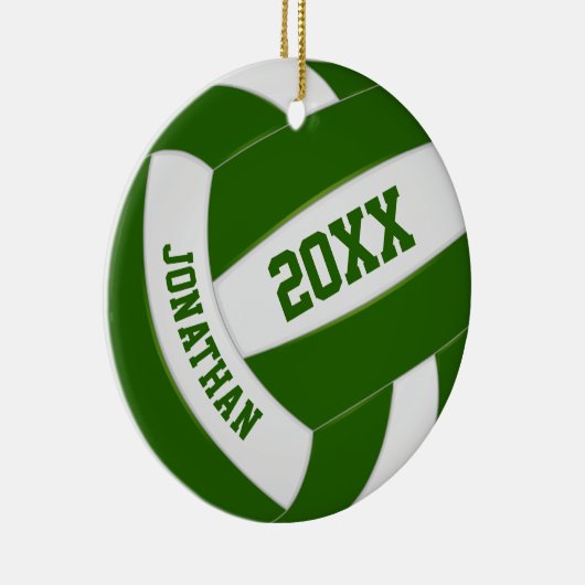 Weiße Jungs Mädchen Volleyballmannschaft Farben Keramik Ornament (Rechts)