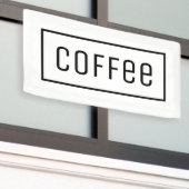 WEISSE KAFFEE OFFENES SIGN BANNER (Äußeres Gebäude)