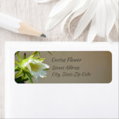 Weiße Kaktus Blume Botanische Taupe Rücksendeadres (Insitu)