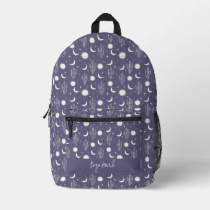 Weiße Kaktusmuster Bedruckter Rucksack
