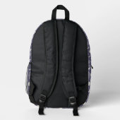 Weiße Kaktusmuster Bedruckter Rucksack (Rückseite)