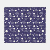 Weiße Kaktusmuster Fleecedecke (Vorderseite (Horizontal))