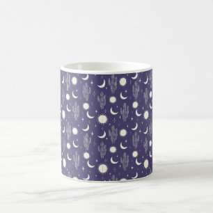 Weiße Kaktusmuster Kaffeetasse