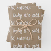 Weiße Kalligraphie Schreib deinen eigenen Urlaub G Geschenkpapier Set (Beispiel)