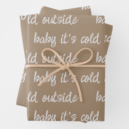 Weiße Kalligraphie Schreib deinen eigenen Urlaub G Geschenkpapier Set (Beispiel)