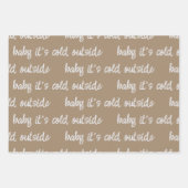 Weiße Kalligraphie Schreib deinen eigenen Urlaub G Geschenkpapier Set (Vorderseite)