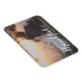 Weiße Kalligraphie-Schrift Glückliches Foto Hochze Magnet (Rechte Seite)