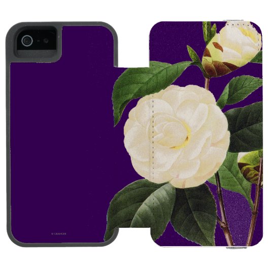 Weiße Kamelie, 1833 Incipio iPhone Geldbeutel-Hülle (Folio Geöffnet)