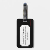 Weiße Kamelie Gepäckanhänger (Rückseite vertikal)