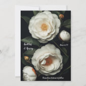 Weiße Kamelien auf dunklem Hintergrund (Rückseite)