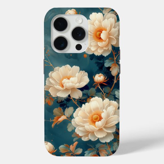 Weiße Kamelien-Blumendesign Case-Mate iPhone Hülle (Rückseite)