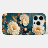 Weiße Kamelien-Blumendesign Case-Mate iPhone Hülle (Rückseite (Horizontal))