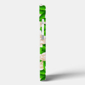 Weiße Kamelien und grüne Blätter Case-Mate iPhone Hülle (Rückseite / Links)