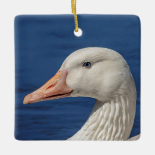 Weiße Kanadagans Keramikornament