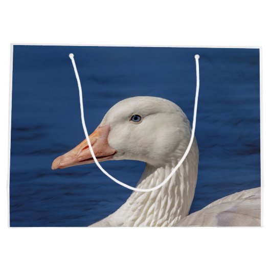 Weiße kanadische Gänse Große Geschenktüte (Rückseite)