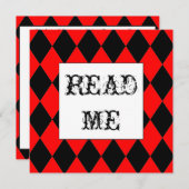 Weiße Kaninchen-Alice-Einladung Einladung (Vorne/Hinten)