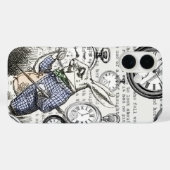 Weiße Kaninchen-Alice im Wunderland Case-Mate iPhone Hülle (Rückseite (Horizontal))