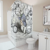 Weiße Kaninchen-Alice im Wunderland Duschvorhang (Beispiel)