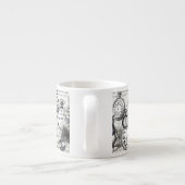 Weiße Kaninchen-Alice im Wunderland Espressotasse (Rückseite)