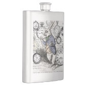 Weiße Kaninchen-Alice im Wunderland Flachmann (Rechts)