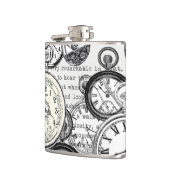 Weiße Kaninchen-Alice im Wunderland Flachmann (Links)