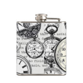 Weiße Kaninchen-Alice im Wunderland Flachmann (Rückseite)