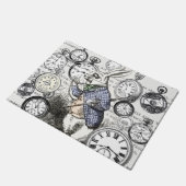 Weiße Kaninchen-Alice im Wunderland Fußmatte (Schrägansicht)