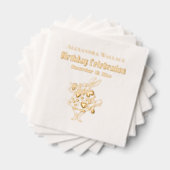 Weiße Kaninchen Alice im Wunderland Geburtsname Servietten Mit Folie (Insitu (Gestapelt))