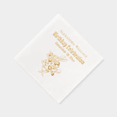 Weiße Kaninchen Alice im Wunderland Geburtsname Servietten Mit Folie (Rechts)