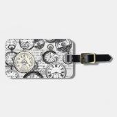 Weiße Kaninchen-Alice im Wunderland Gepäckanhänger (Vorderseite horizontal)