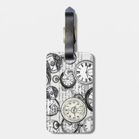 Weiße Kaninchen-Alice im Wunderland Gepäckanhänger (Rückseite vertikal)