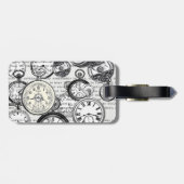 Weiße Kaninchen-Alice im Wunderland Gepäckanhänger (Rückseite horizontal)