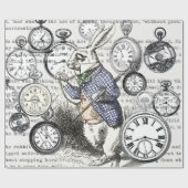 Weiße Kaninchen-Alice im Wunderland Geschenkpapier (Flach)