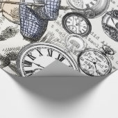 Weiße Kaninchen-Alice im Wunderland Geschenkpapier (Ecke)