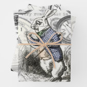 Weiße Kaninchen-Alice im Wunderland Geschenkpapier Set (Beispiel)