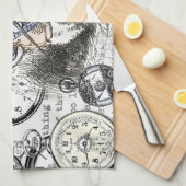 Weiße Kaninchen-Alice im Wunderland Handtuch (Viertel Falte)