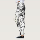 Weiße Kaninchen-Alice im Wunderland Leggings (Links)