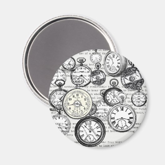 Weiße Kaninchen-Alice im Wunderland Magnet (Vorderseite/Rückseite)