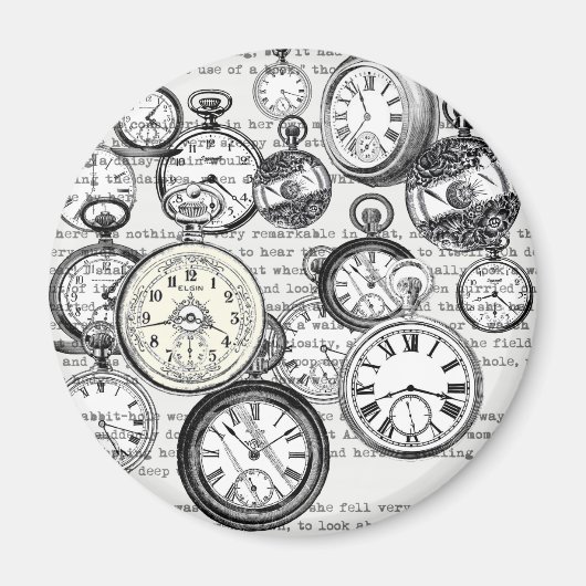 Weiße Kaninchen-Alice im Wunderland Magnet (Vorne)